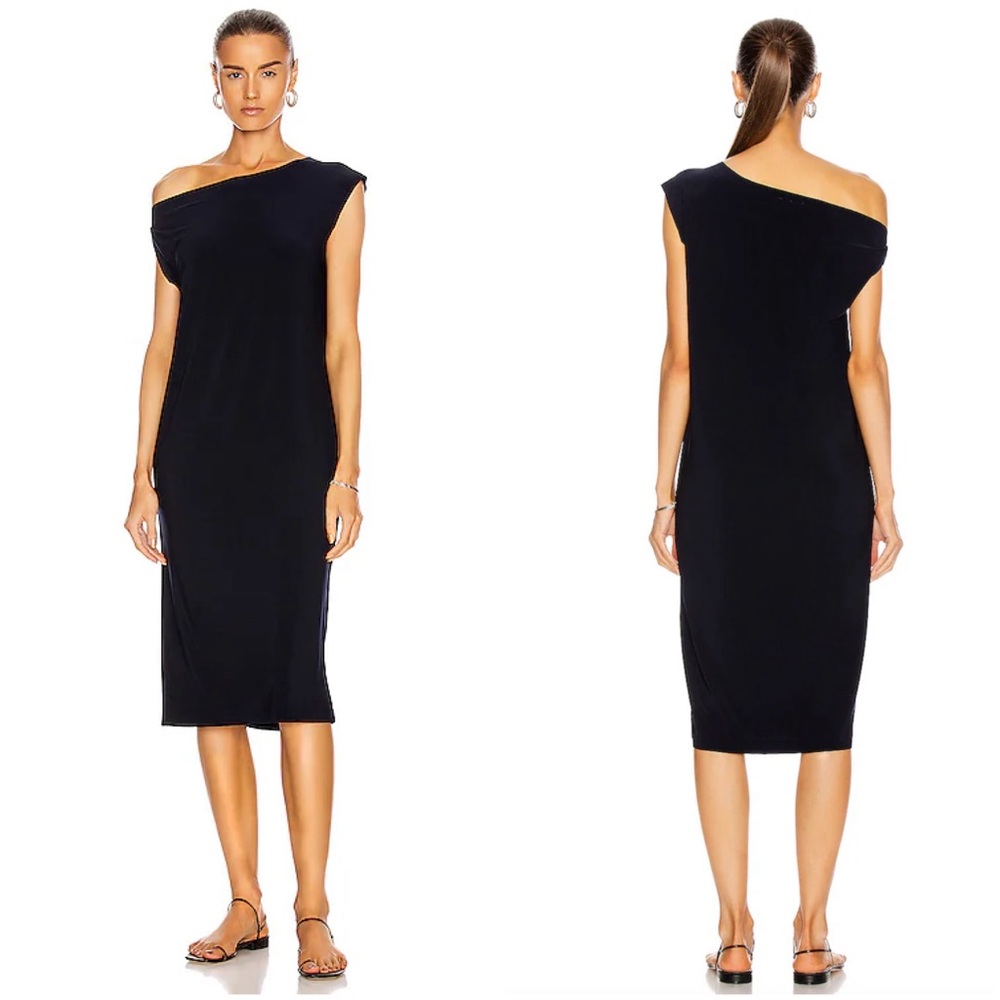 Norma Kamali Drop Shoulder Sleeveless Dress